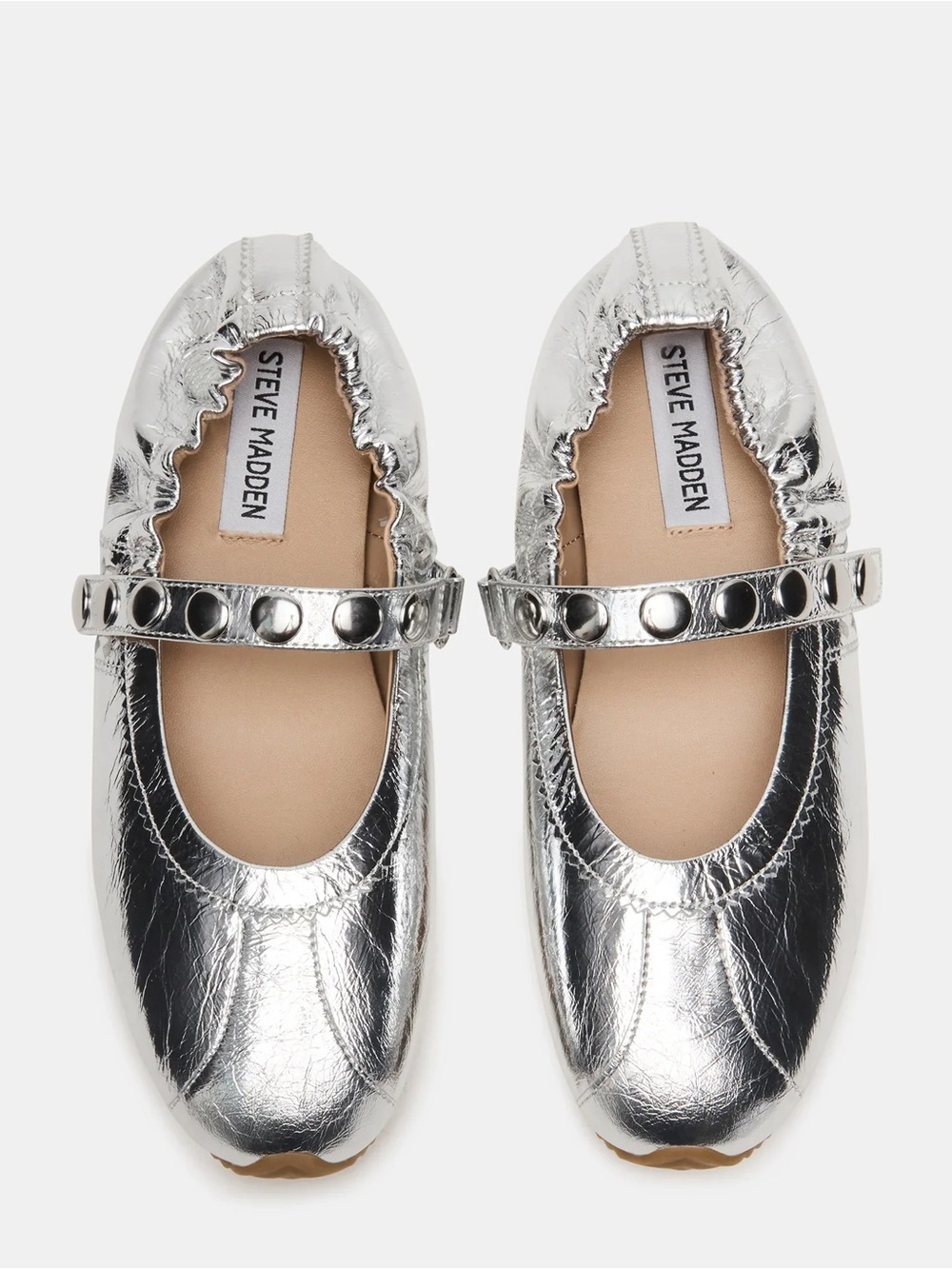 Steve Madden Women’s Silver Mary Jane Flats